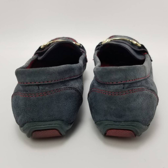 Cynthia Rowley Womens Seeker Driving Loafer Flat Shoes Blue Leather Slip On 9.5M - Picture 5 of 12